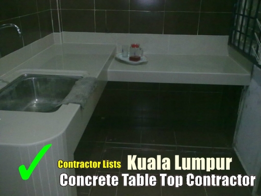 Concrete Table Top Contractor Lists Kuala Lumpur