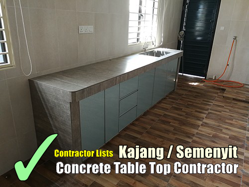 Concrete Table Top Contractor Lists Kajang Semenyih Concrete Table Top Merchant Lists