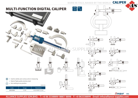 DASQUA Multi-Function Digital Caliper