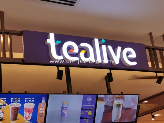  Aluminium 3D Box Up Led Frontlit  - Tealive 