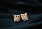 Pinkish Owl Earrings CARTOON SERIES EARRINGS