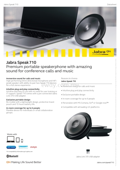 Jabra Speak 710 Audio Conferencing System for Meeting / Conference Room