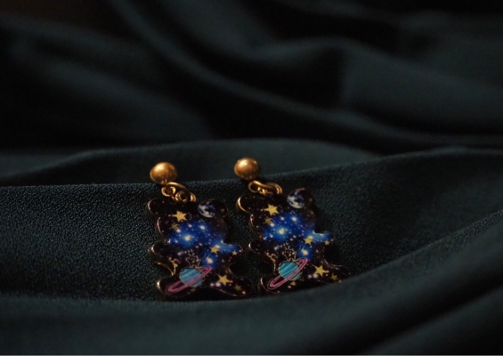 Galaxy Bear Earrings