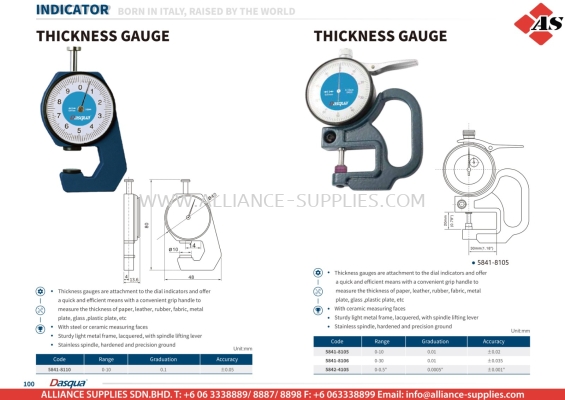 DASQUA Thickness Gauge