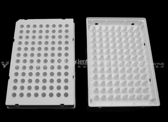 0.1ml 96-Well PCR plate Full Skirt White Frame , White Tube, Non-Pyrogenic, DNase & RNase Free