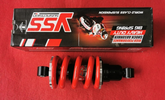 LC135V1-V6/SPARK135 REAR ABSOBER YSS HEAVY DUTY BIG SPRING BLACK/RED MD302-205P-03-85(LNIEE) 