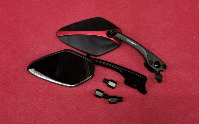 SIDE MIRROR SET ACCESSORIES UNIVERSAL RED QX1235(LHLMIE) 