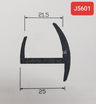 EPDM Rubber Door Seal J Profile J5601