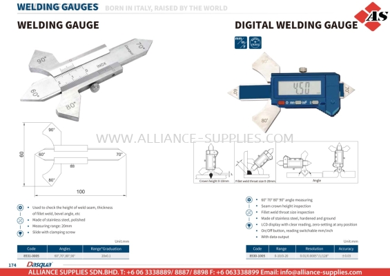 DASQUA Welding Gauge / Digital Welding Gauge