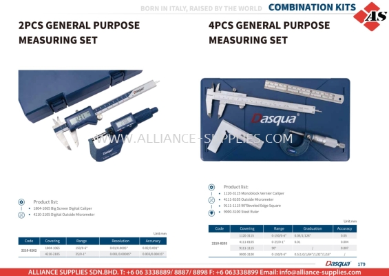 DASQUA 2 Pcs General Purpose Measuring Set / 4 Pcs General Purpose Measuring Set