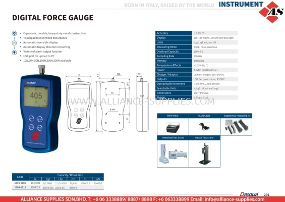 DASQUA Digital Force Gauge