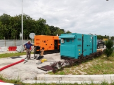 New BHP petrol kiosk located at R&R Ladang Bikam begin supply 2 units genset rental 300KVA