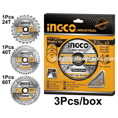 INGCO TCT Saw Blades Set (3Pcs/Set)