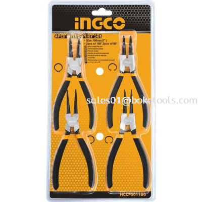 INGCO HCCPS01180 4Pcs Circlip Plier Set