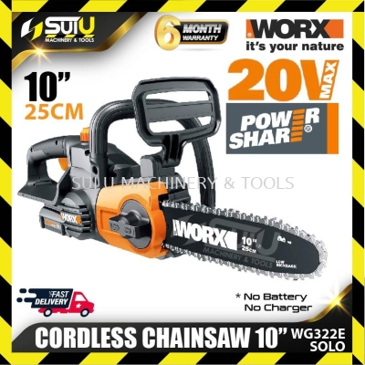 WORX WG322E Cordless Compact Chainsaw (solo) 20V 25 cm Chain Bar