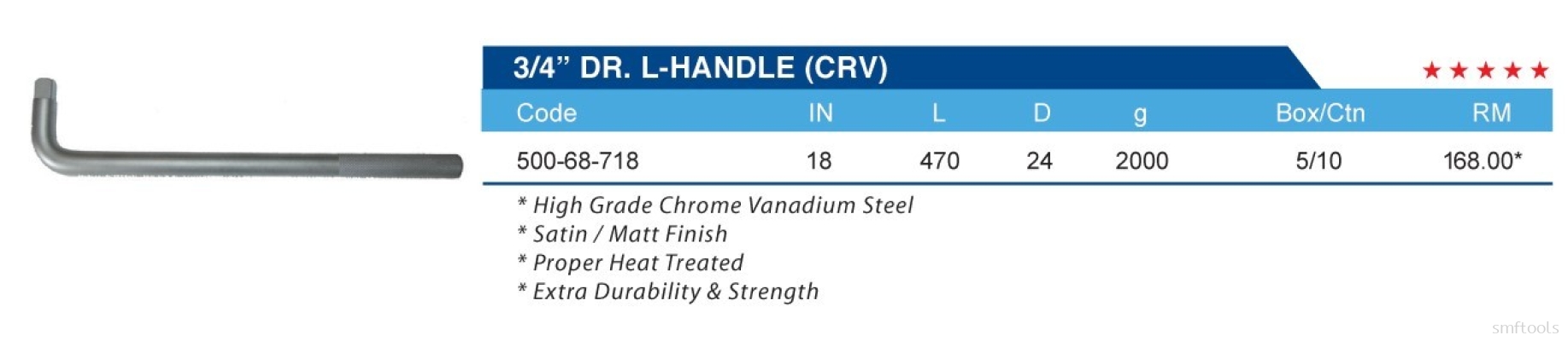 3/4" DR. L-HANDLE (CRV)