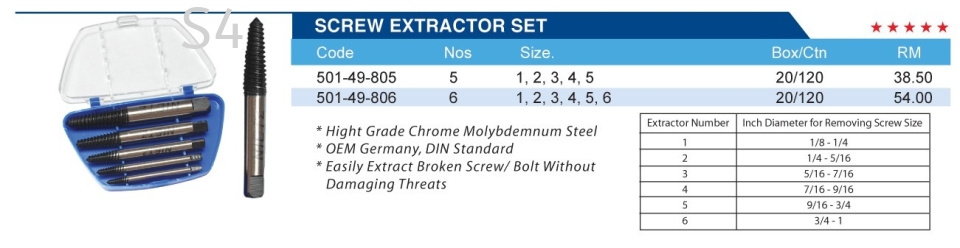 SCREW EXTRACTOR SET