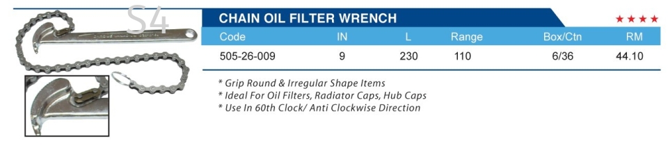 CHAIN OIL FILTER WRENCH