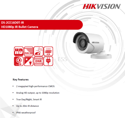 HIKVISION 2MP IR Bullet Camera DS-2CE16D0T-IF