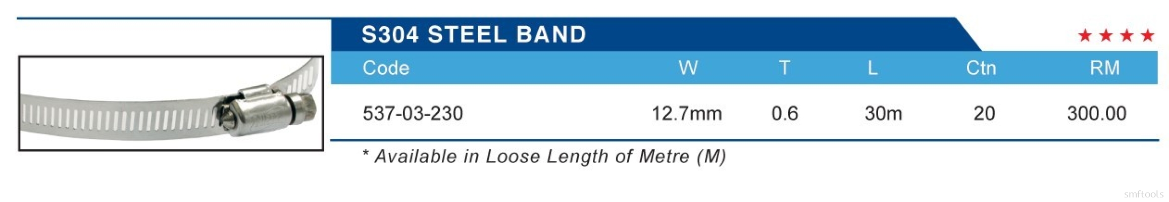 S304 STEEL BAND 