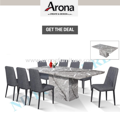 1+8 MARBLE 2M DINING SET