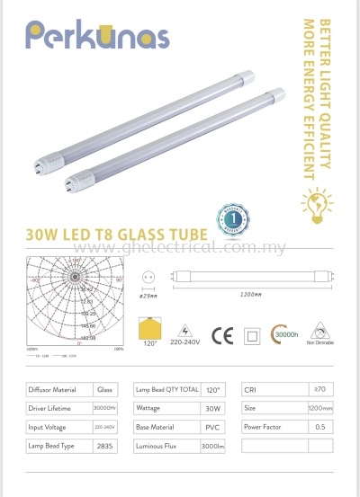 Perkunas T8 30w Led Tube 