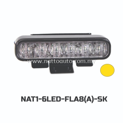 FLASH LIGHT 6LED-FLA8(12V18W)AMBER 