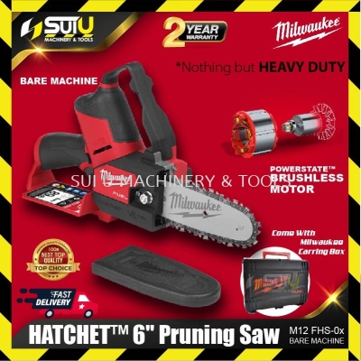 MILWAUKEE FHS-0X ASIA M12 FUEL™ HATCHET™ 6" Pruning Saw (SOLO - NO BATTERY & CHARGER)