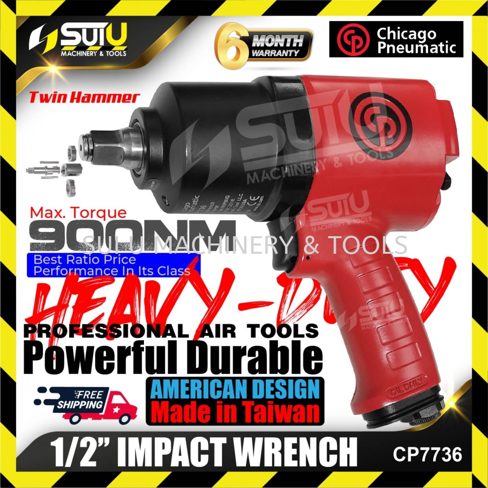 CHICAGO PNEUMATIC CP7736 1 2 900N M Air Impact Wrench Twin Hammer chicago-pneumatic-cp7736-1-2-900n-m-air-impact-wrench-twin-hammer