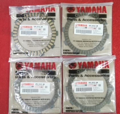 CLUTCH PAD SET PLATE, FRICTION 100%ORIGINAL Y15ZR 1BIKE= 4PCS