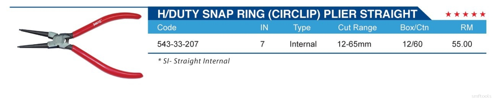 H/DUTY SNAP RING (CIRCLIP) PLIER STRAIGHT