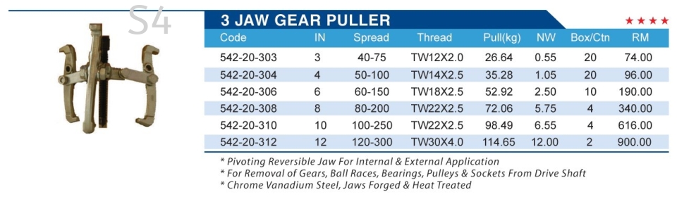 Universal 3 Jaw Gear Puller