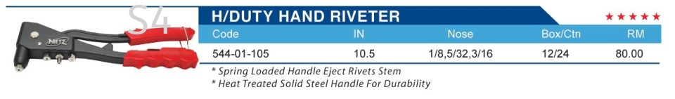 H/DUTY HAND RIVETER