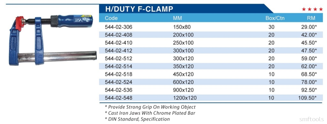 H/DUTY F-CLAMP