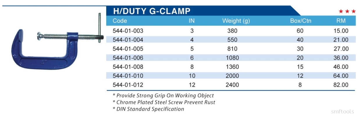 H/DUTY G-CLAMP