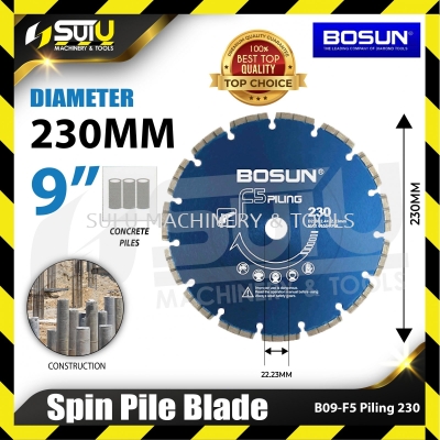 BOSUN  B09 / B09-F5 PILING 230 9" Diamond Spin Pile Blade