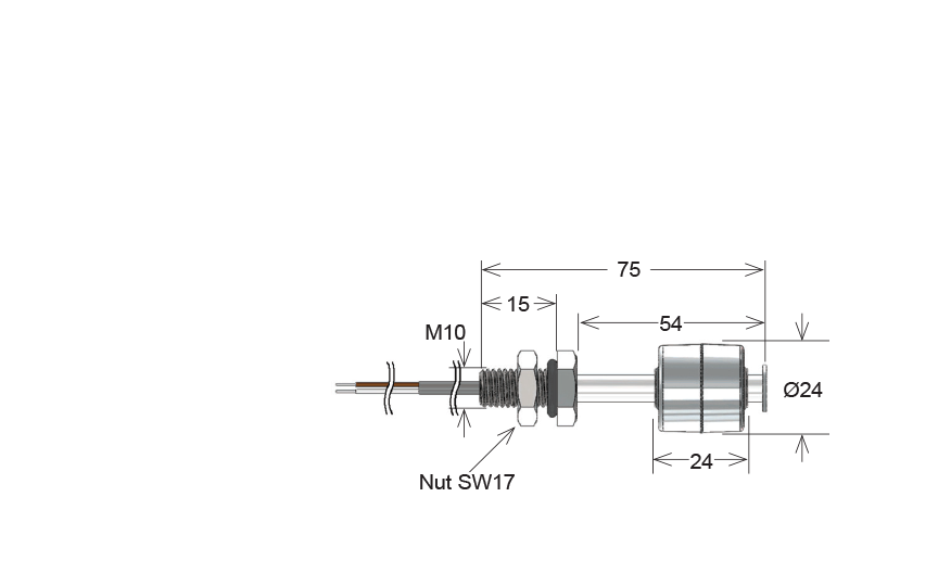 standex ls02-1a66-pp-5000w ls02 (s) series liquid level sensor