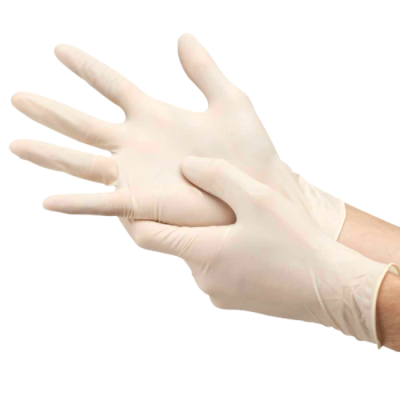 100pcs Rubber / Latex Disposable Hand Glove Powder Free