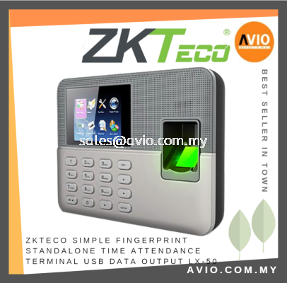 ZKTeco Simple Fingerprint Standalone Time Attendance Terminal USB Data Output 2.8 Inch TFT Screen LX50