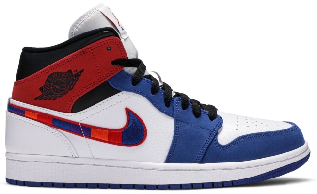 Air Jordan 1 Mid 'Multicolored Swoosh'