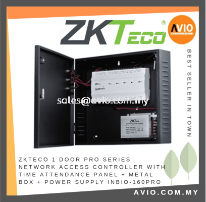 ZKTeco Ip Base 1 Door Pro Series Network Access Controller Time Attendance Panel + Metal Box + Power Supply INBIO-160PRO