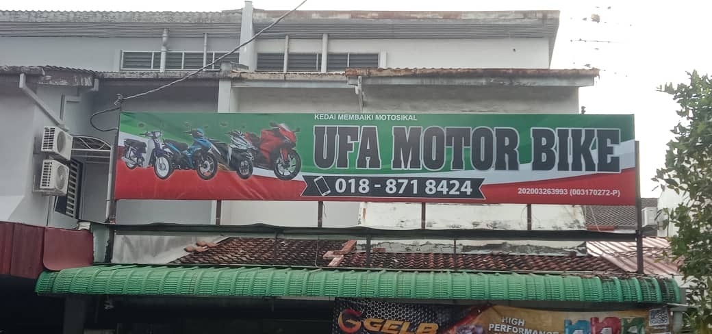 Ufa Motor Bike Banner Streamer Printing Services Foo Lin Advertising Penang George Town Malaysia Supplier Service Supply Supplies Foolin Advertising Sdn Bhd