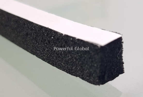 Rubber Sponge Strip With One Size Adhesive Tape 