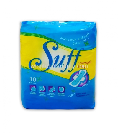 Suff Sanitary Napkin Overnight (Wing) 33cm 10's x 48 Bags (CARTON)