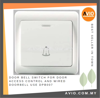 Door Bell Switch for Door Access Control and Wired Door Bell Exit Push White Button DPB007