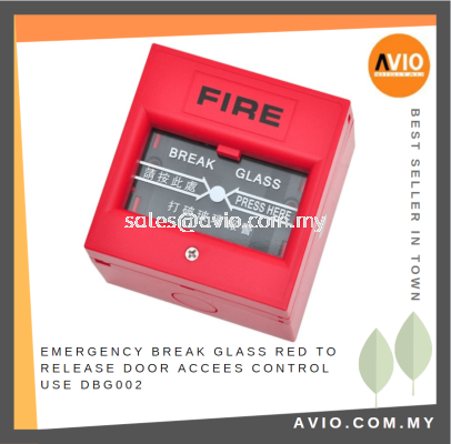 Emergency Break Glass Fire Red to Release Door Access Control use DBG002