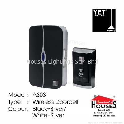 DOOR BELL A303 BLACK WIRELESS