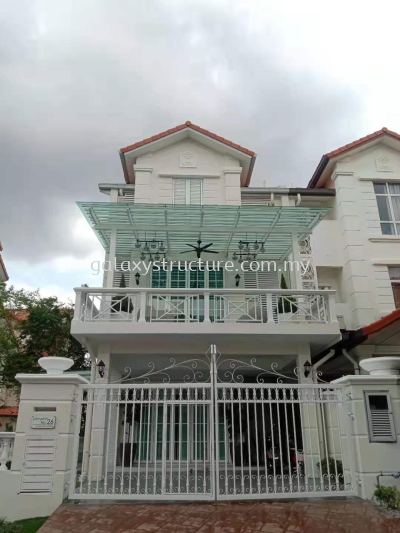 To fabrication,supply and install special custom make wrought iron powder coated folding gate and amour cable autogate wiring job @ Jalan Setia Perdana U13/26N, Anjung Sari Setia Alam, 40170 Shah Alam.