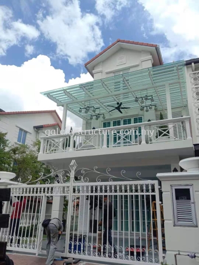 To fabrication,supply and install special custom make wrought iron powder coated folding gate and amour cable autogate wiring job @ Jalan Setia Perdana U13/26N, Anjung Sari Setia Alam, 40170 Shah Alam.