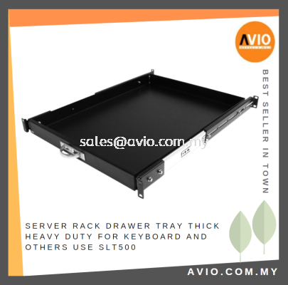 Server Rack Sliding Drawer Tray Thick Heavy Duty for Keyboard 800mm Depth SLT500